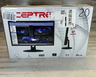 Lot #230 Sceptre 20in LED Monitor Ultra Slim Pro Series 75Hz Dual HDMI VGA Adaptive Sync