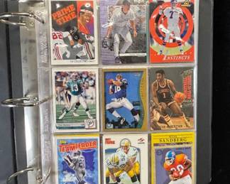 Lot #126 Vintage Sports Card Binder Collection MLB NFL NBA NHL HOF Stars 1980s-1990s