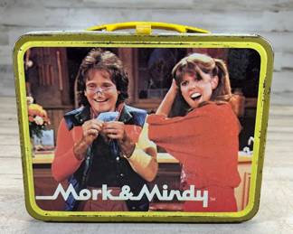 Lot #220 Vintage Mork & Mindy 1979 Metal Lunch Box King-Seeley Thermos Robin Williams TV