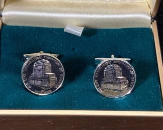Lot #60 Sterling Silver Sun Life Assurance Company of Canada 1871-1971 Cufflinks