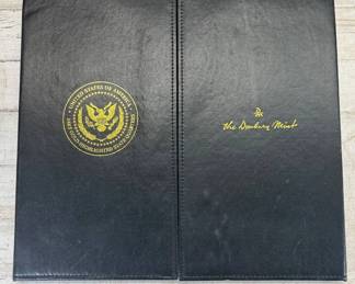 Lot #199 Danbury Mint 24kt Gold Highlighted State Quarters Collection Album Partial Set