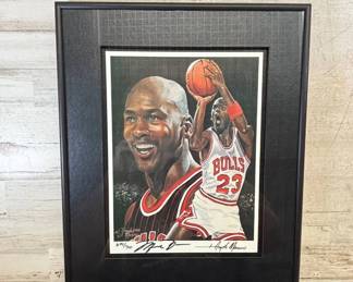 Lot #42 Michael Jordan Chicago Bulls #23 Signed Ltd Ed Lithograph 699/900 Angelo Marino