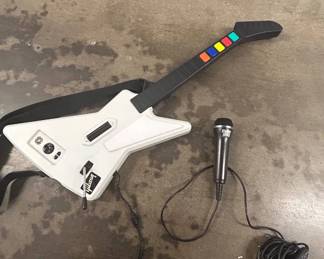 Lot #244 Guitar Hero RedOctane X-Plorer Gibson Guitar Controller Model 95065 with Mic