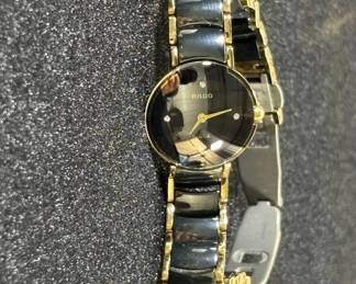 Lot #69 Rado DiaStar Jubilé Ladies Watch Ref 153.0352.3 Black Ceramic Diamond Dial Two-Tone