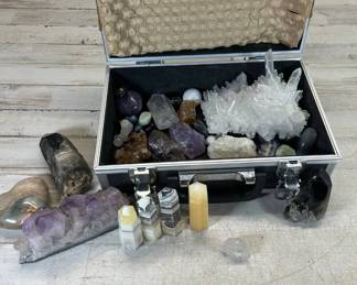 Lot #209 Large Crystal Mineral Collection Lot Amethyst Smoky Quartz Calcite Agate Towers