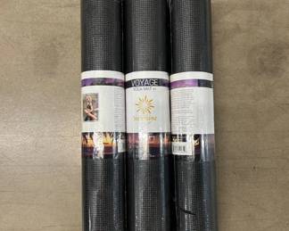 Lot #212 Sunshine Yoga Voyage Black Non-Slip Yoga Mat 5mm Latex Free Lot of 3 Brand New