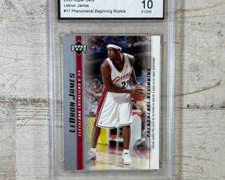Lot #20 LeBron James 2003 Upper Deck #17 Phenomenal Beginning Rookie Card BCG Gem MT 10