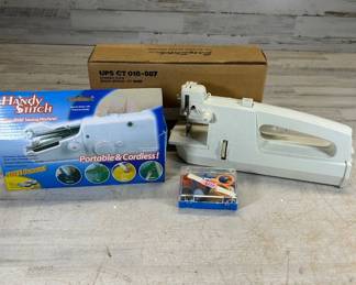 Lot #243 EasyStitch Portable Sewing Machine Handy Stitch Handheld Cordless Battery Lot