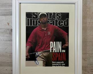 Lot #40 Tiger Woods Signed Sports Illustrated Oct 6 1997 Ryder Cup Cover Framed