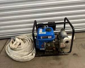 Gas-Powered Portable Water Transfer Pump 2" NPT Inlet with Canvas Fire Hose