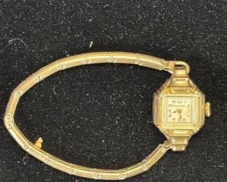 Lot #112 Bulova Ladies 10K Gold Filled Manual Wind Art Deco Dress Watch Serial I119745