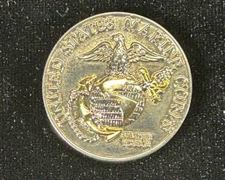 Lot #201 USMC 4th Marine Division Association Challenge Coin Semper Fidelis WWII Iwo Jima