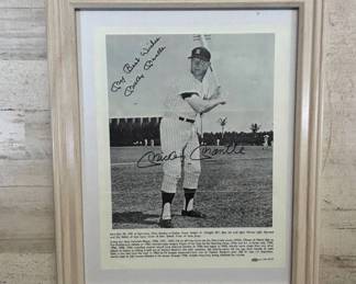 Lot #277 Mickey Mantle Signed NY Yankees B&W Promo Photo Inscribed My Best Wishes Framed