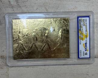 Lot #16 Beatles Abbey Road 1996 Sportstime 23 Karat Gold Card WCG Graded GEM-MT 10
