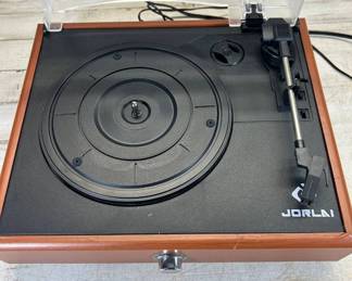 Lot #235 Jorlai TT100PC Vinyl Record Player Turntable Built-In Speakers USB PC AUX