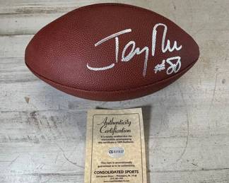 Lot #116 Unknown Autograph #88 Wilson NFL Football F1645 Consolidated Sports COA CS031637