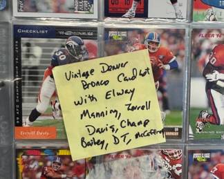 Lot #258 Denver Broncos NFL Football Card Lot Elway Manning Terrell Davis Champ Bailey