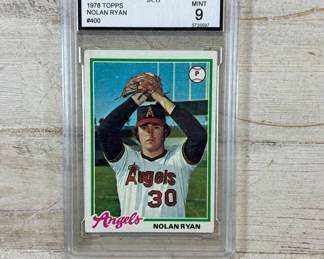 Lot #26 1978 Topps Nolan Ryan #400 California Angels BCG Graded Mint 9 Baseball Card