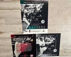 1997 Pinnacle Zenith Baseball Cards A-Rod Frank Thomas Scott Rolen Lot of 3