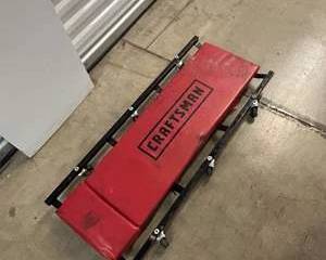 Craftsman Mechanic Creeper Rolling Garage Car Repair Roller Board Red Padded