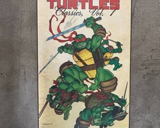 Lot #191 TMNT Teenage Mutant Ninja Turtles Classics Vol 1 Wood Wall Sign Signed 2014