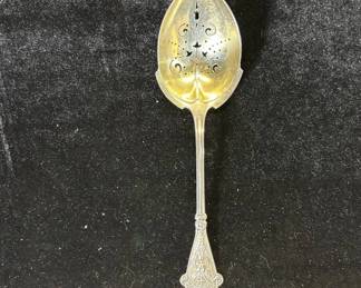 Lot #86 Tiffany & Co Sterling Silver Pierced Berry Spoon PAT 1870