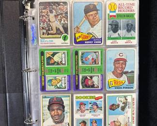 Lot #159 Topps Baseball Card Binder Lot 1960s-70s Stars Rookies Teams Vintage MLB
