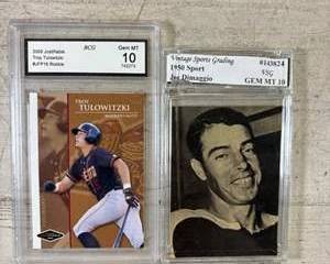 Graded Baseball Card Lot Joe DiMaggio 1950 VSG GEM MT 10 Troy Tulowitzki BCG 10