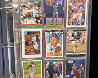 Lot #127 Ultra Pro Sports Card Binder Collection Marino Elway Mantle Griffey Jr Ryan 1990s