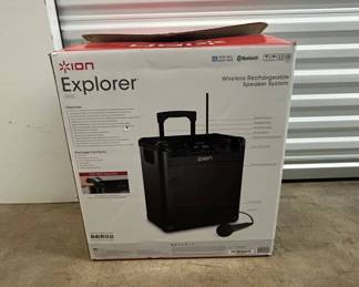 Lot #192 ION Explorer Wireless Rechargeable Bluetooth PA Speaker System NFC IPA76S
