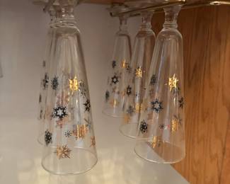 vintage glass set