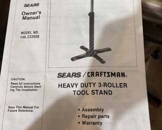 3 Roller Tool Stand