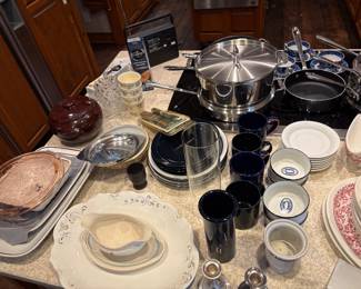 Dansk dishes and All Clad pans