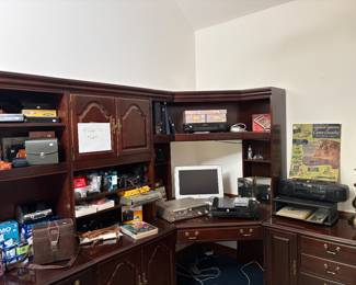 Cameras and computer on Hooker Desk suite