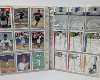CT013 Baseball Cards in White Binder