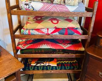 Rack and quilts