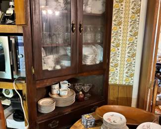Super Cute Corner Kitchen Curio Cabinet