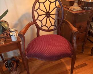 Spiderweb back design armchair 