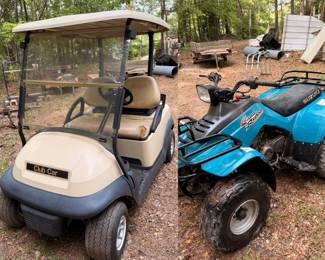 Club car golf cart & Suzuki 4 wheeler Youth size.