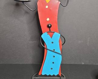 Mid-Century Modern Style Metal Figural Candle Holder