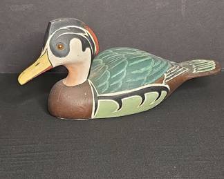 Decorative Folk Art Wood Duck Decoy
