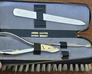 Vintage Western Germany Manicure Set with Brush