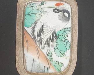 Vintage Japanese Cloisonné and Silver Trinket Box
