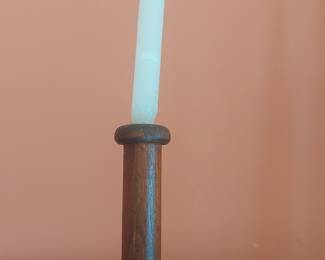 Vintage Textile Mill Bobbin Candle Holder