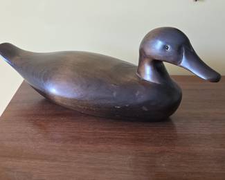 Hand-Carved Decorative Wooden Duck Decoy