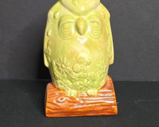 Vintage Ceramic Owl Coin Bank by Jenny