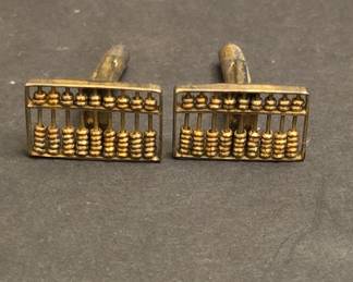 14k Gold Abacus Cufflinks