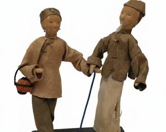 Vintage Chinese Couple Figurines
