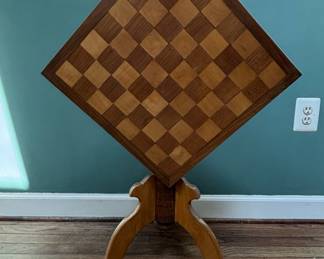 Vintage Tilt-Top Chess Table