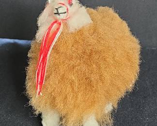 Peruvian Folk Art Alpaca/Llama Figurine with Tassels